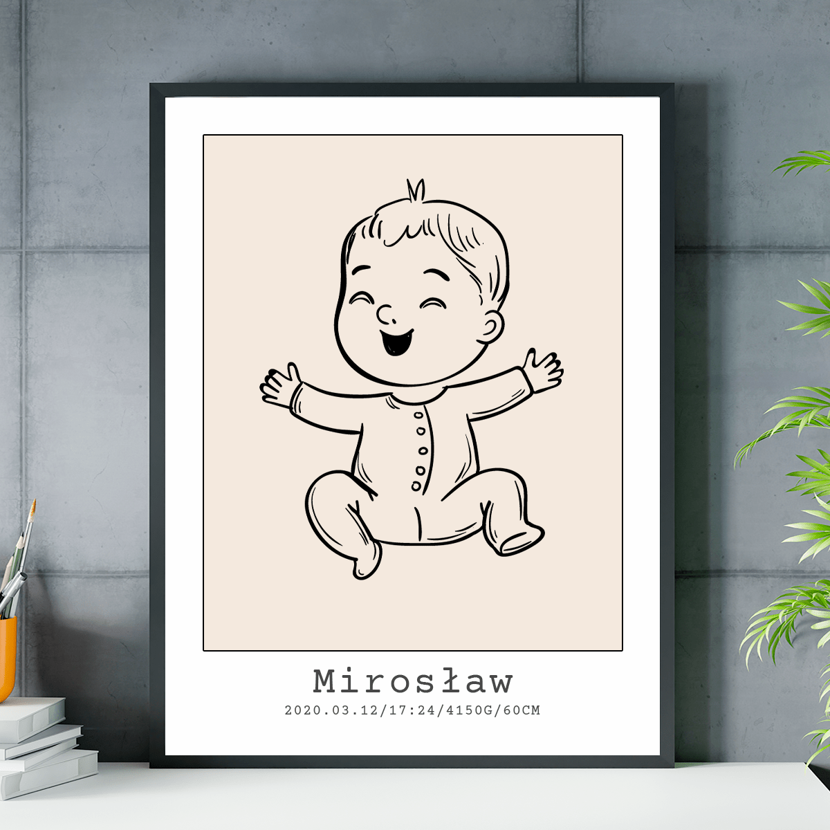 Metryczka - plakat, spersonalizowany prezent dla dziecka - Adamell.pl