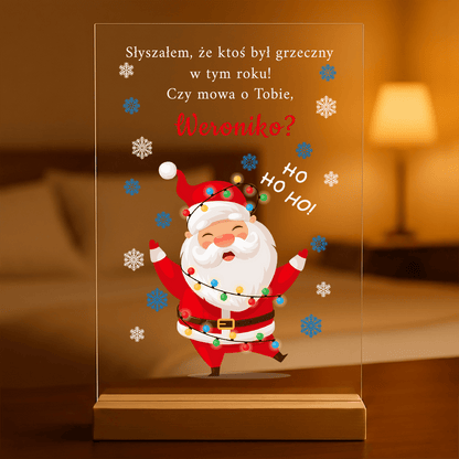 Mikołaj - Druk na szkle, spersonalizowany prezent dla dziecka - Adamell.pl