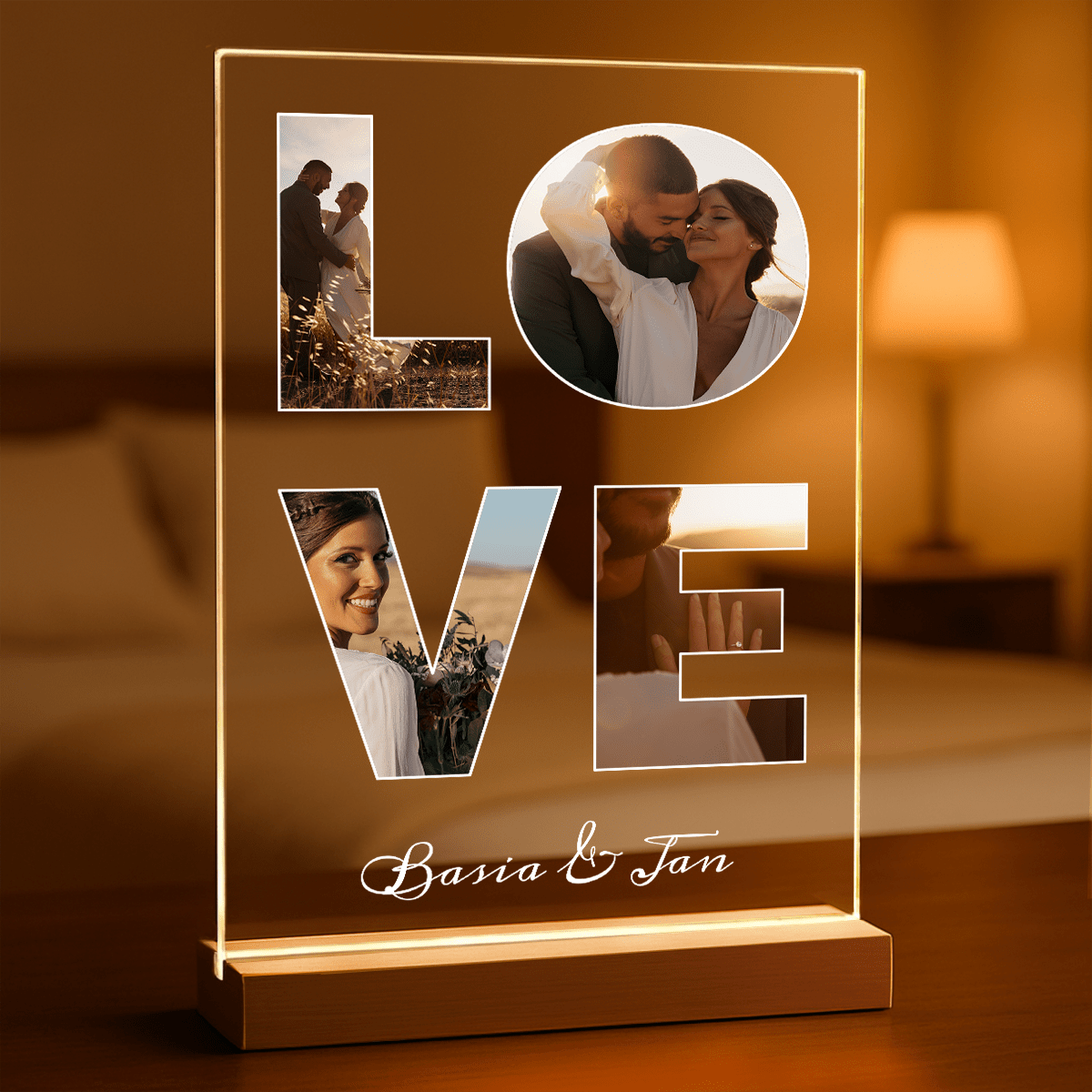 Miłość - Druk na szkle, spersonalizowany prezent - Adamell.pl