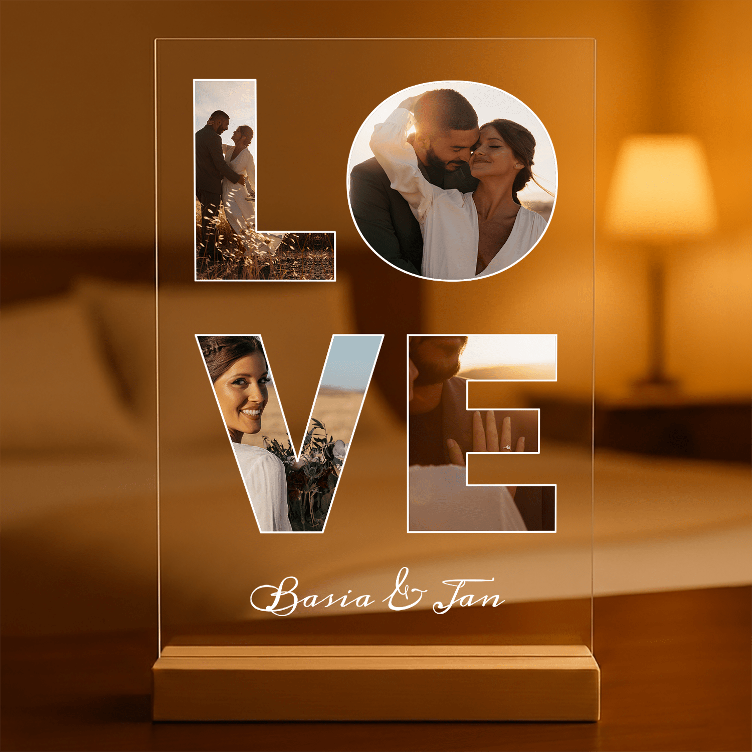 Miłość - Druk na szkle, spersonalizowany prezent - Adamell.pl