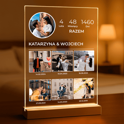 Miłość Instagram - Druk na szkle, spersonalizowany prezent dla pary - Adamell.pl