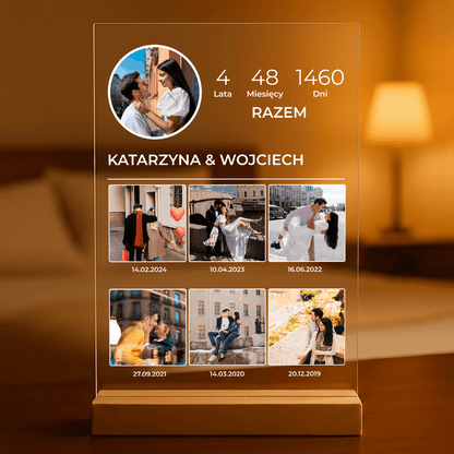 Miłość Instagram - Druk na szkle, spersonalizowany prezent dla pary - Adamell.pl