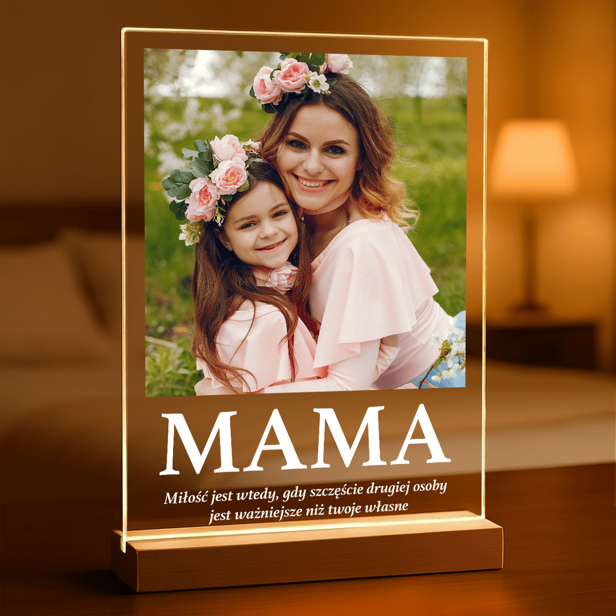 Miłość matki - Druk na szkle, spersonalizowany prezent dla mamy - Adamell.pl