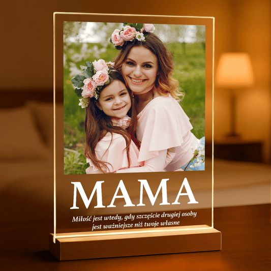 Miłość matki - Druk na szkle, spersonalizowany prezent dla mamy - Adamell.pl