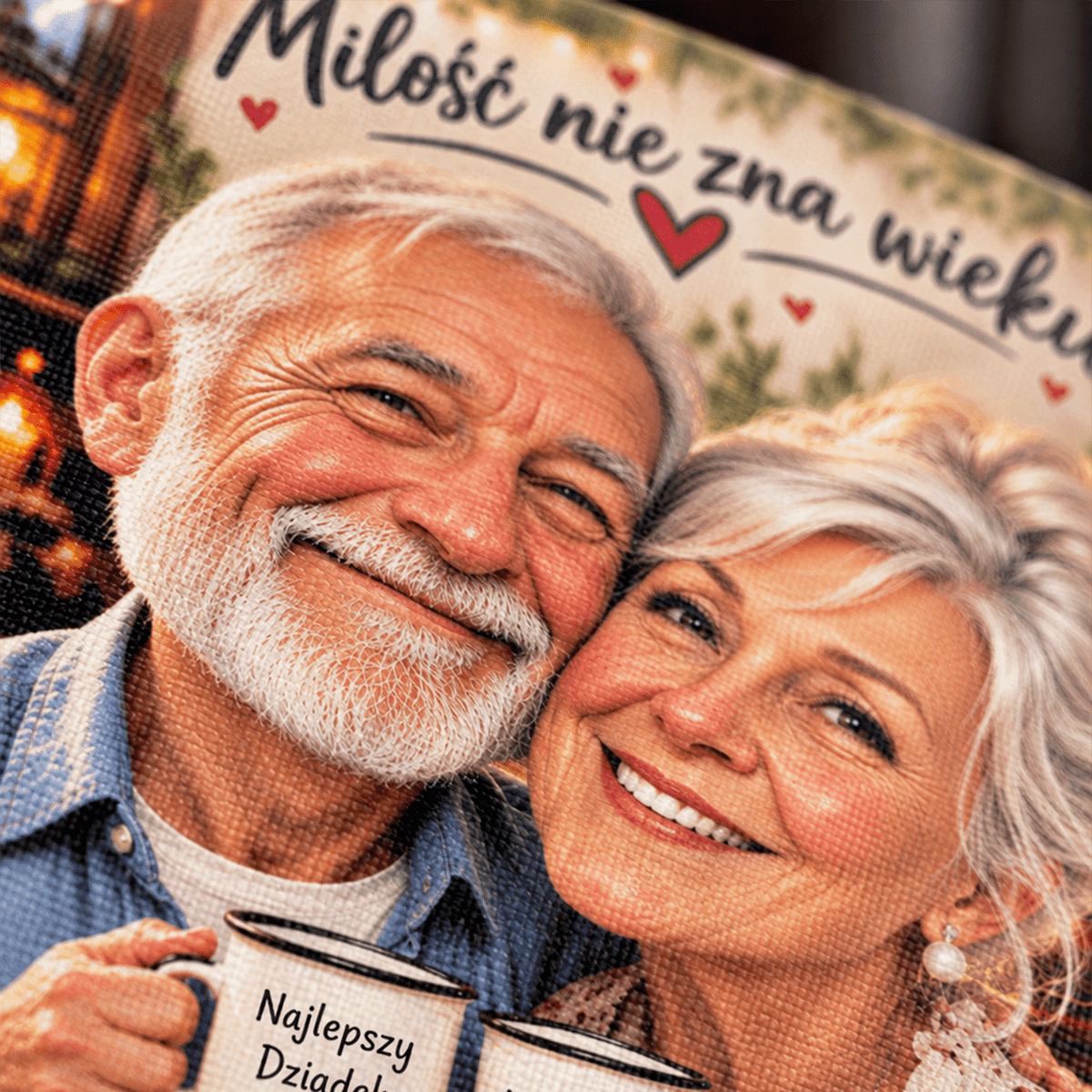 Miłość Nie Zna Wieku – Portret na płótnie dla Dziadków - Adamell.pl