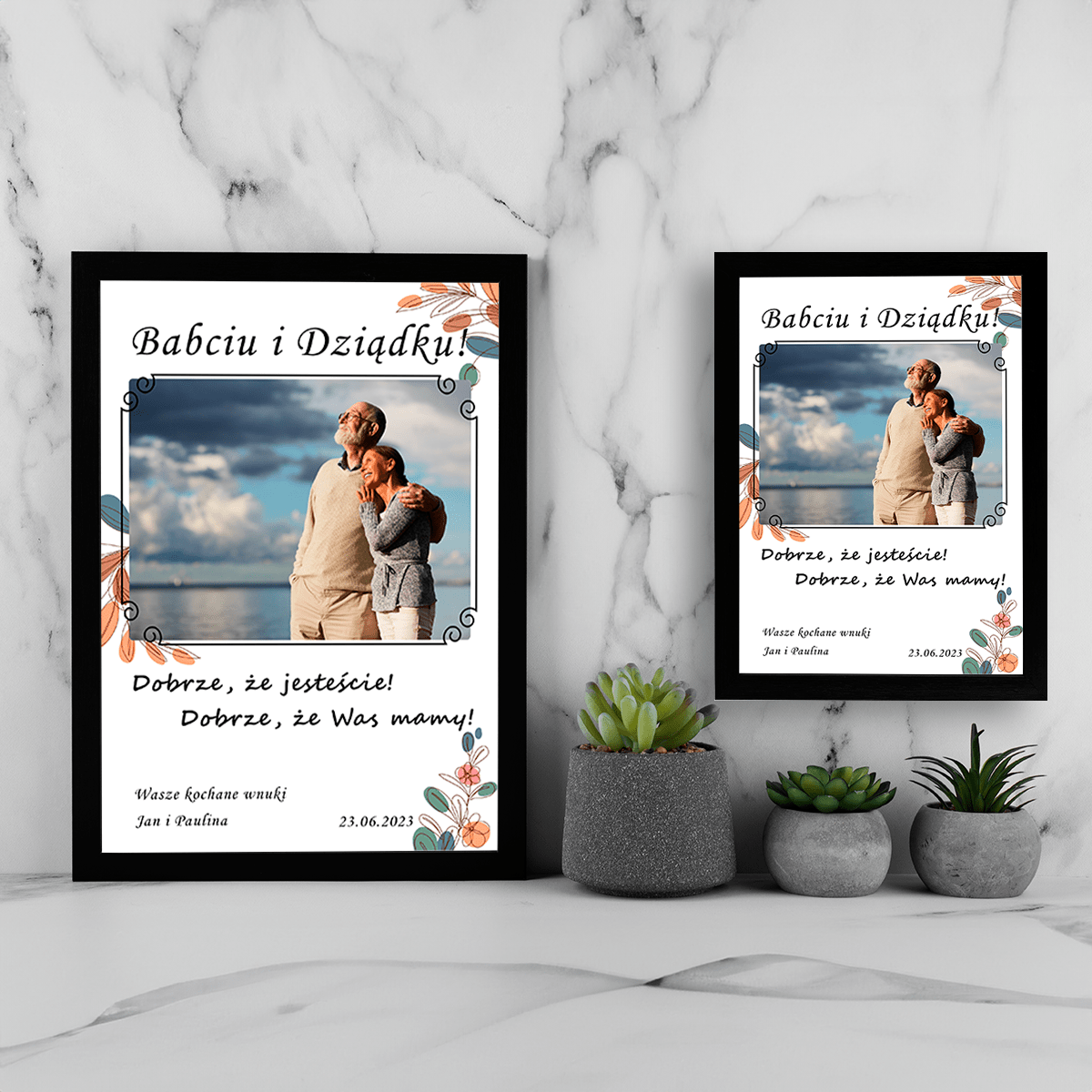 Moi wspaniali dziadkowie - Druk na szkle, spersonalizowany prezent dla dziadków - Adamell.pl