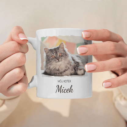 Mój kotek - 1x Kubek z nadrukiem, spersonalizowany prezent - Adamell.pl