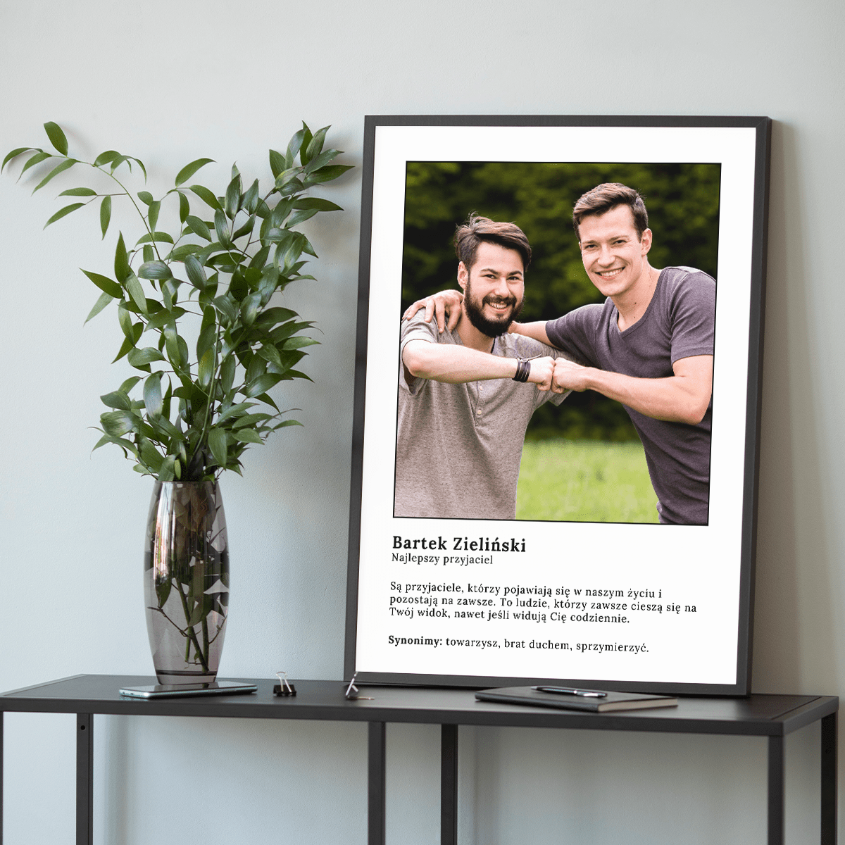 Mój najlepszy przyjaciel - plakat, spersonalizowany prezent dla przyjaciela - Adamell.pl