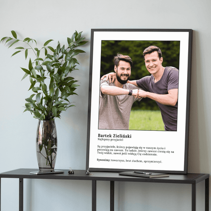 Mój najlepszy przyjaciel - plakat, spersonalizowany prezent dla przyjaciela - Adamell.pl
