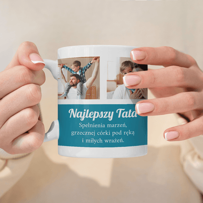 Mój tato - 1x Kubek z nadrukiem, spersonalizowany prezent dla taty - Adamell.pl