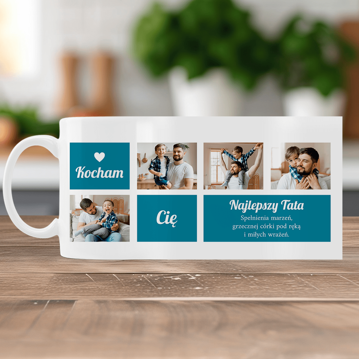 Mój tato - 1x Kubek z nadrukiem, spersonalizowany prezent dla taty - Adamell.pl