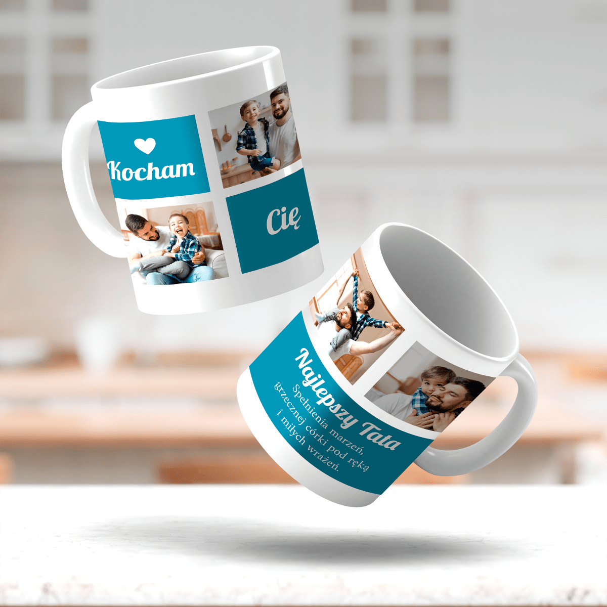 Mój tato - 1x Kubek z nadrukiem, spersonalizowany prezent dla taty - Adamell.pl