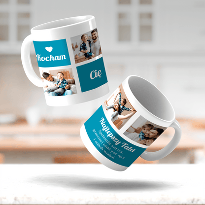 Mój tato - 1x Kubek z nadrukiem, spersonalizowany prezent dla taty - Adamell.pl