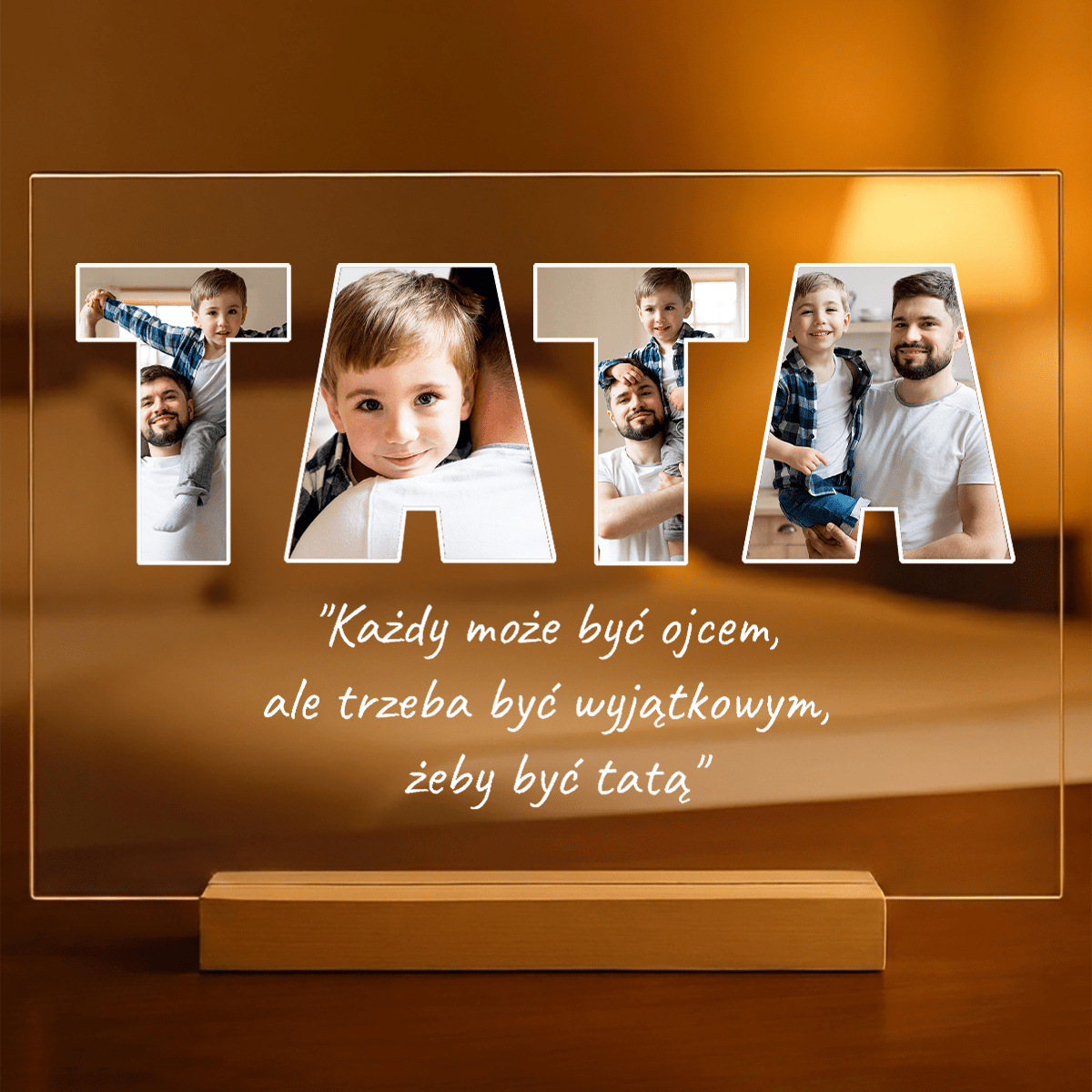 Mój wyjątkowy tata - Druk na szkle, spersonalizowany prezent dla taty - Adamell.pl