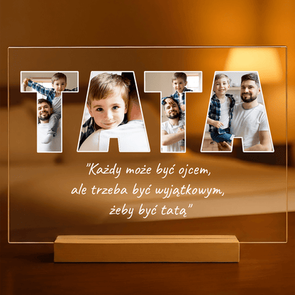 Mój wyjątkowy tata - Druk na szkle, spersonalizowany prezent dla taty - Adamell.pl