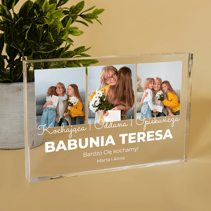 Moja babunia - Druk na szkle, spersonalizowany prezent dla babci - Adamell.pl