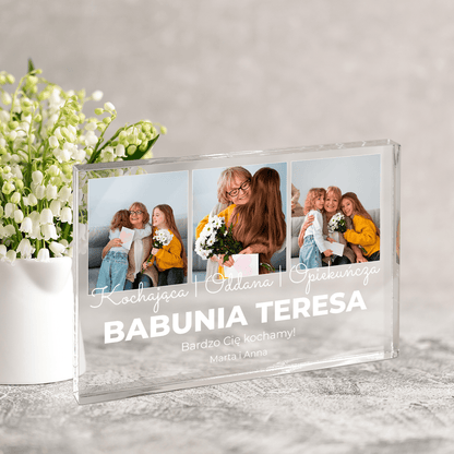 Moja babunia - Druk na szkle, spersonalizowany prezent dla babci - Adamell.pl
