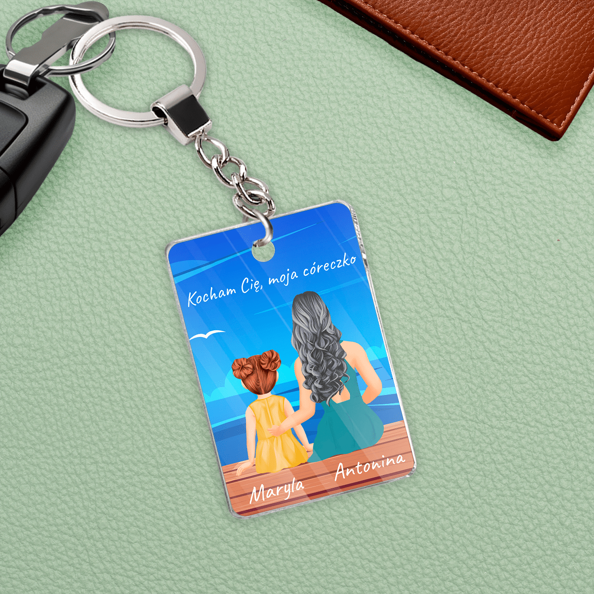 Moja córka - brelok do kluczy, spersonalizowany prezent dla córki - Adamell.pl