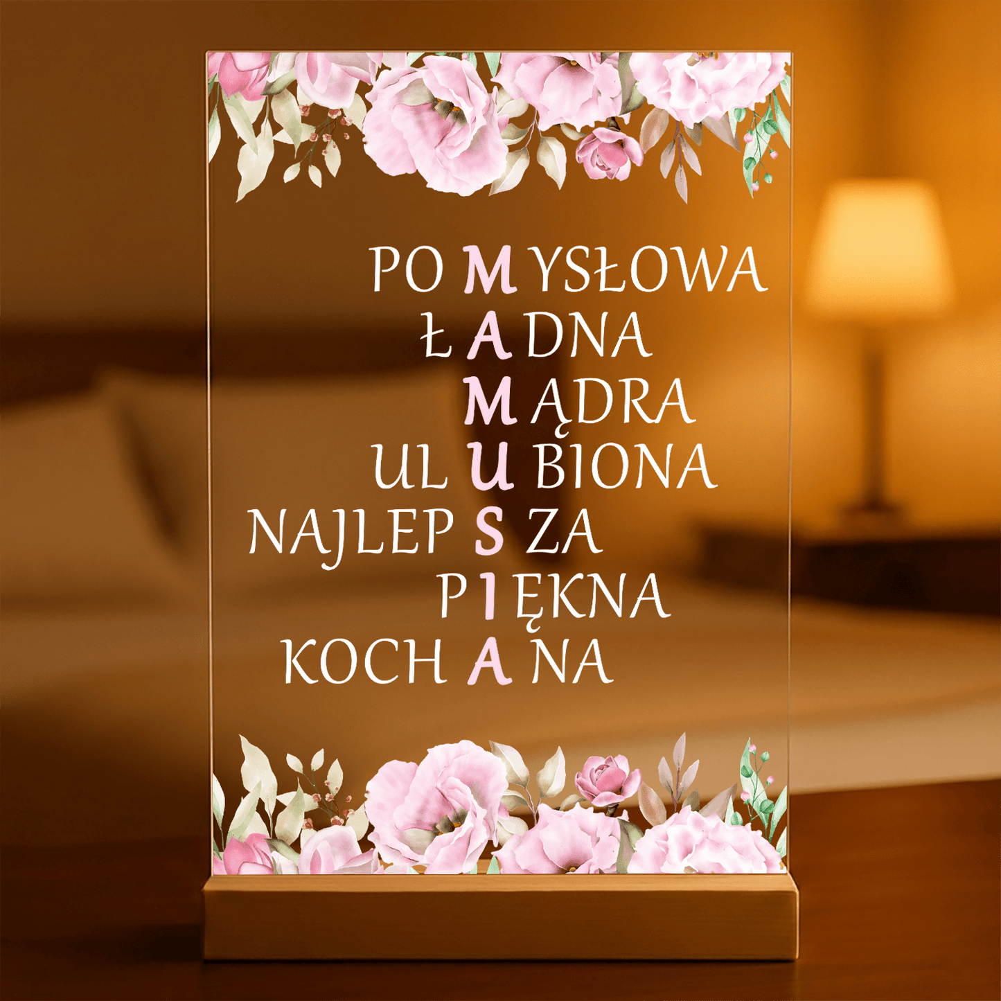 Moja mamusia - Druk na szkle, spersonalizowany prezent dla mamy - Adamell.pl