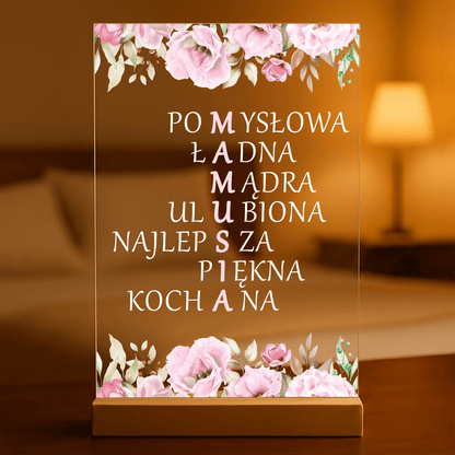 Moja mamusia - Druk na szkle, spersonalizowany prezent dla mamy - Adamell.pl