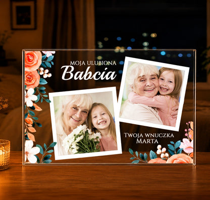 Moja ulubiona babcia - Druk na szkle, spersonalizowany prezent dla babci - Adamell.pl