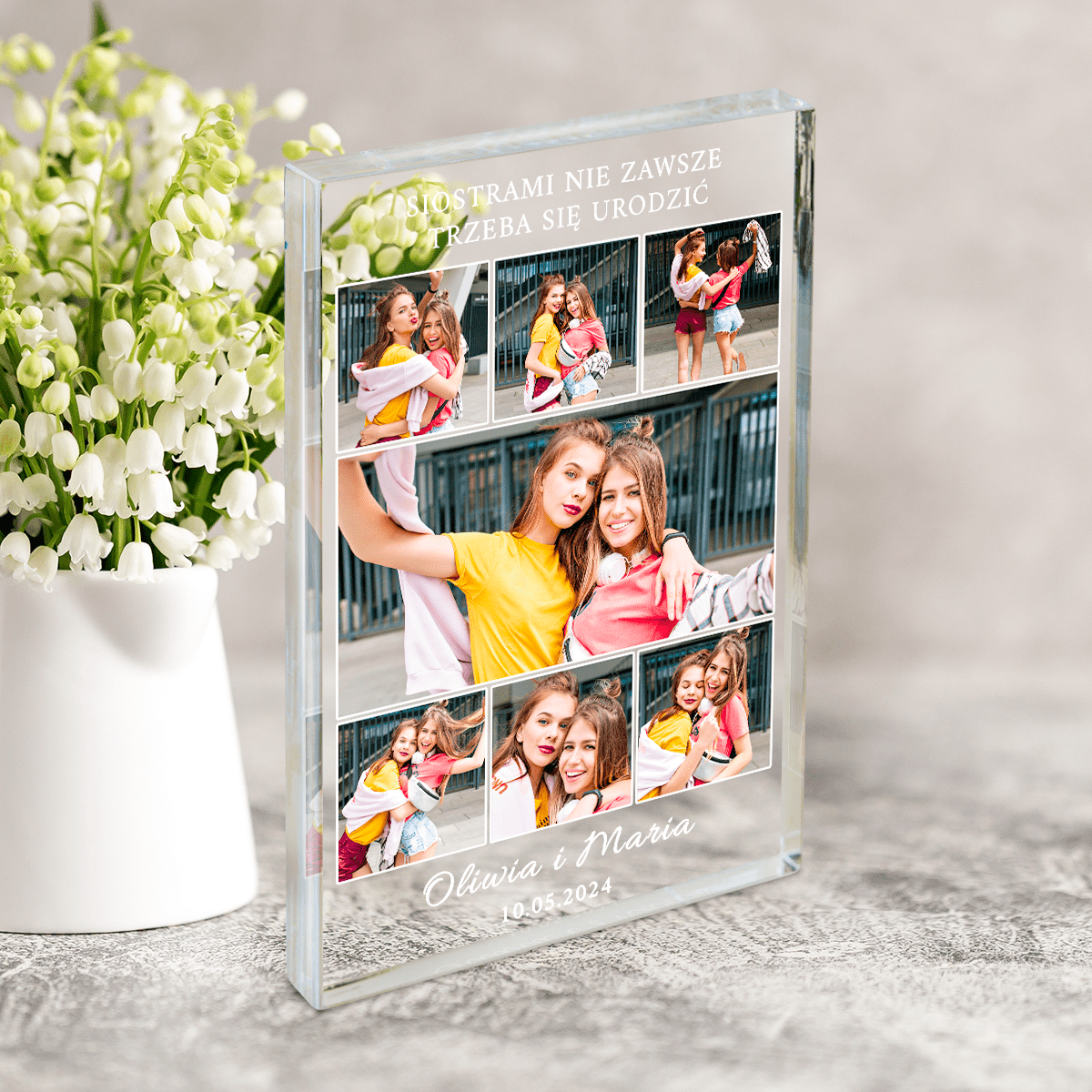 Moja, wspaniała przyjaciółka - Druk na szkle, spersonalizowany prezent dla przyjaciółki - Adamell.pl