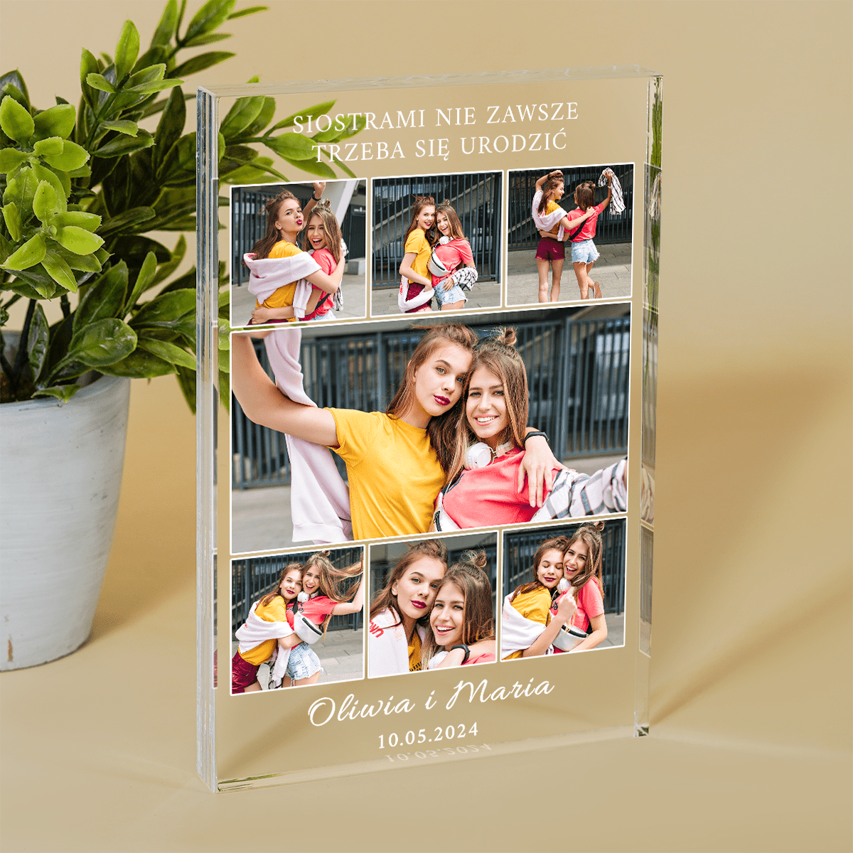 Moja, wspaniała przyjaciółka - Druk na szkle, spersonalizowany prezent dla przyjaciółki - Adamell.pl