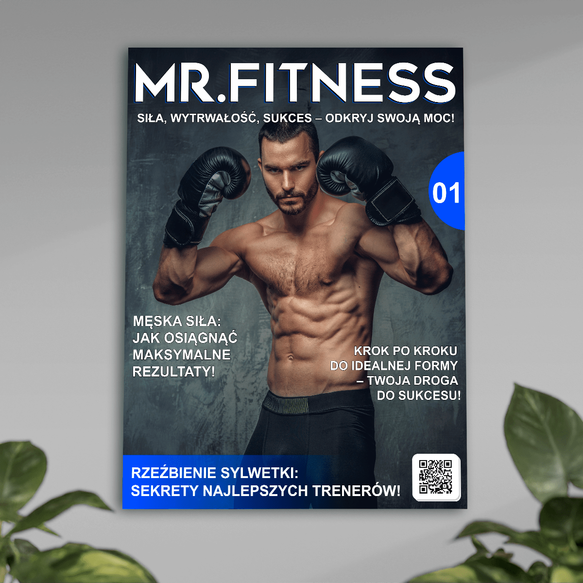 Mr.Fitness - plakat, spersonalizowany prezent dla sportowca - Adamell.pl