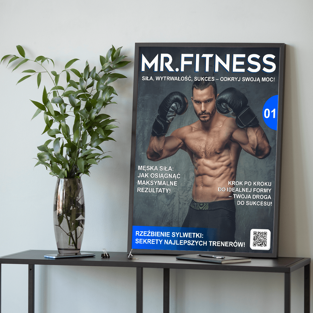 Mr.Fitness - plakat, spersonalizowany prezent dla sportowca - Adamell.pl
