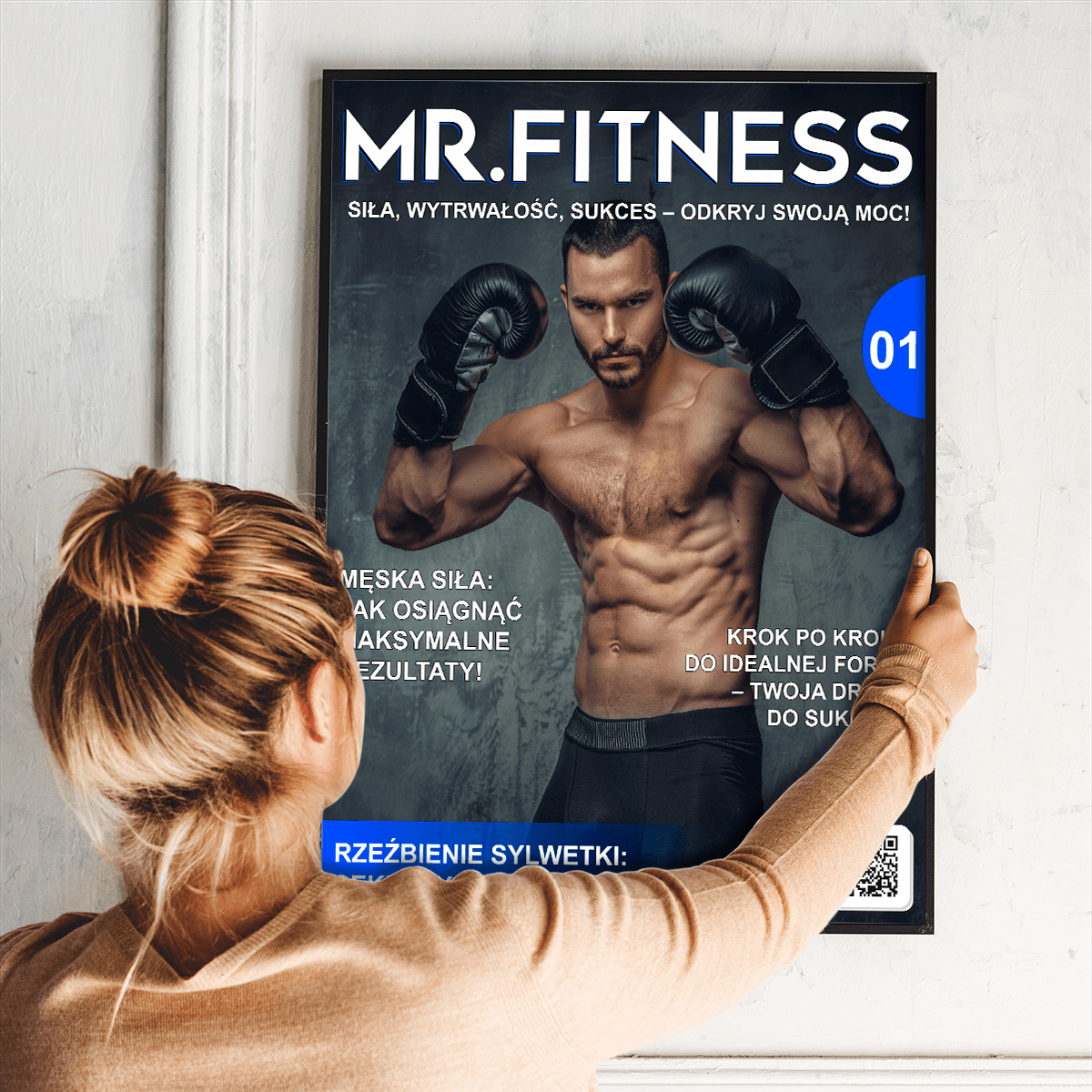 Mr.Fitness - plakat, spersonalizowany prezent dla sportowca - Adamell.pl