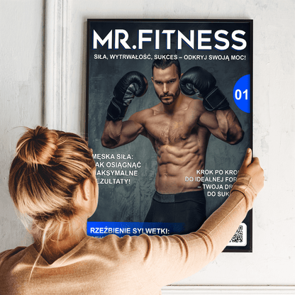 Mr.Fitness - plakat, spersonalizowany prezent dla sportowca - Adamell.pl
