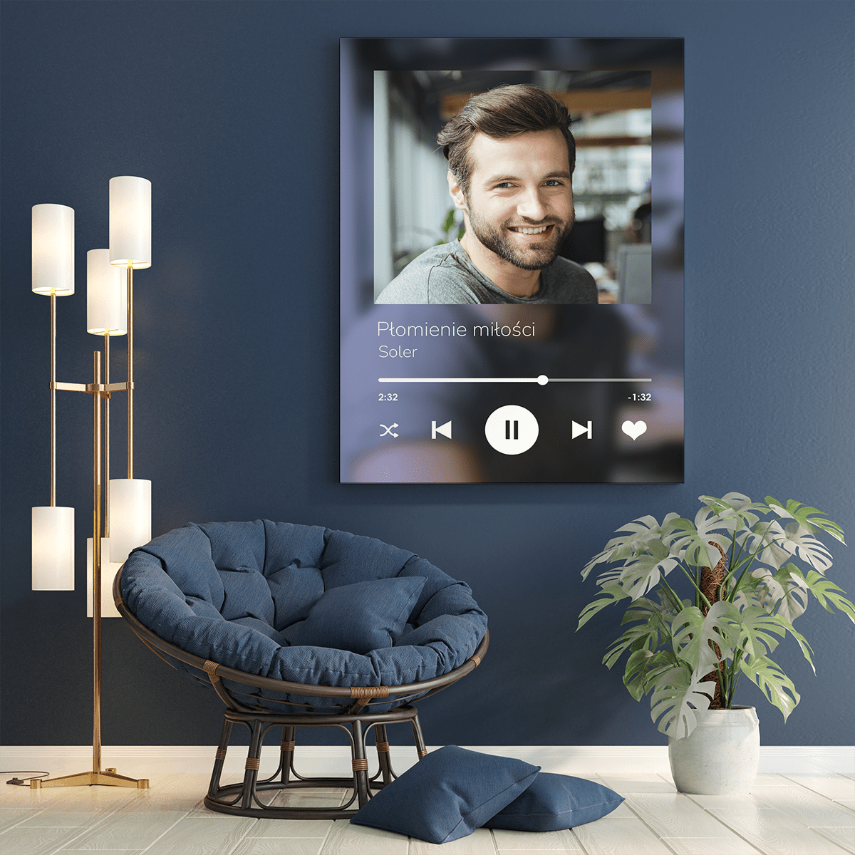 Muzyczne wyznanie - druk na płótnie, spersonalizowany prezent dla niego - Adamell.pl