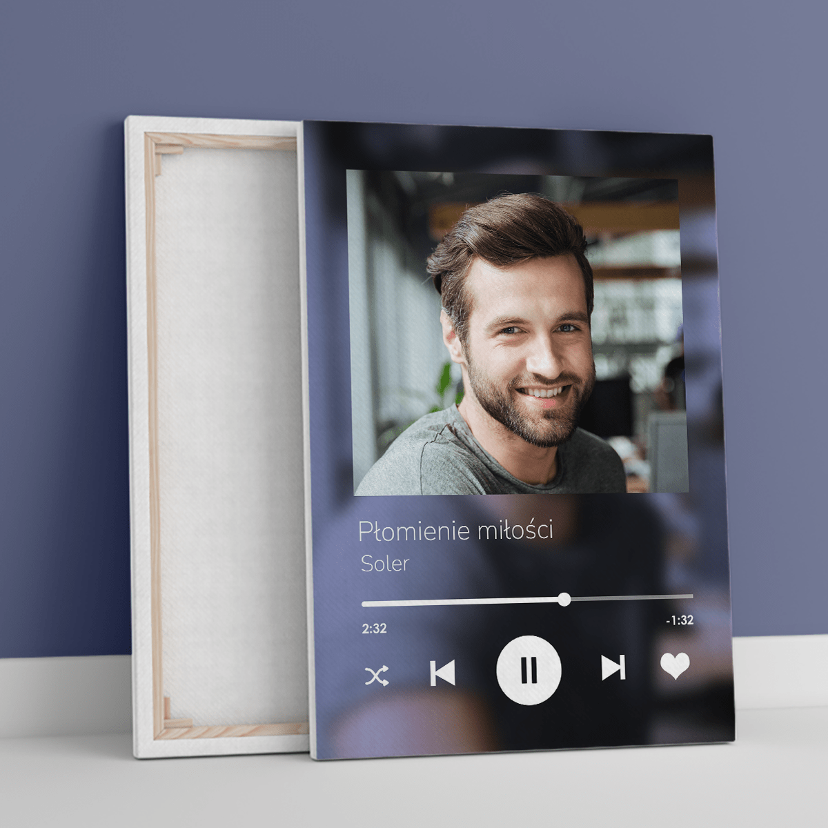 Muzyczne wyznanie - druk na płótnie, spersonalizowany prezent dla niego - Adamell.pl