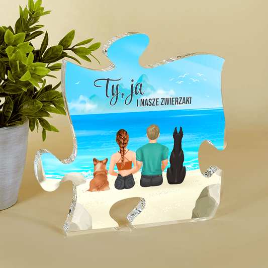 My i nasze zwierzaki - Druk na szkle - puzzel, spersonalizowany prezent - Adamell.pl