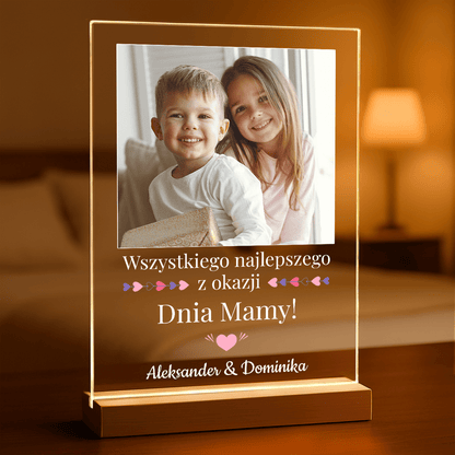 Na Dzień Mamy - Druk na szkle, spersonalizowany prezent dla mamy - Adamell.pl