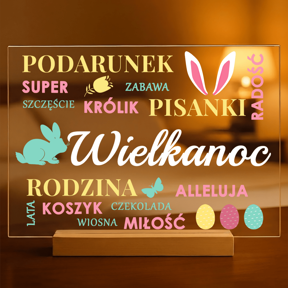 Na Święta Wielkanocne - Druk na szkle, spersonalizowany prezent na Wielkanoc - Adamell.pl
