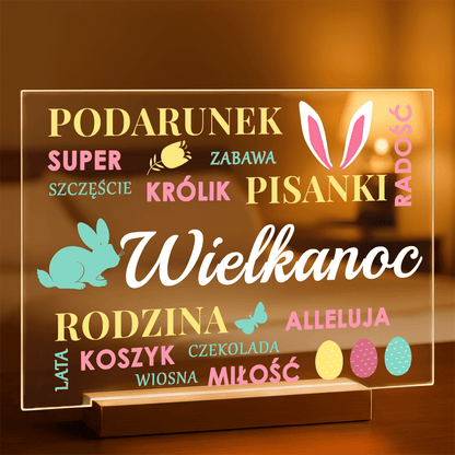 Na Święta Wielkanocne - Druk na szkle, spersonalizowany prezent na Wielkanoc - Adamell.pl