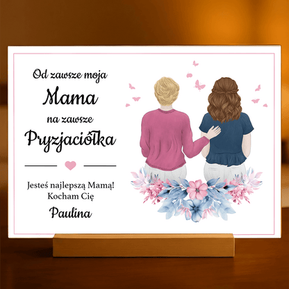 Na zawsze przyjaciółka - Druk na szkle, spersonalizowany prezent dla mamy - Adamell.pl