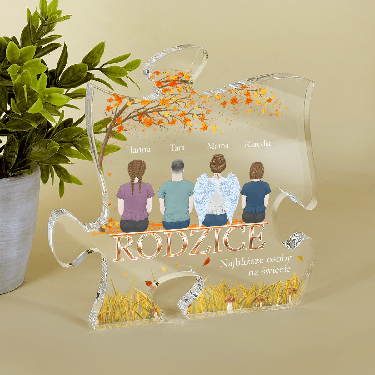 Najbliższe osoby Clipart - Druk na szkle - puzzel, spersonalizowany prezent dla rodziców - Adamell.pl