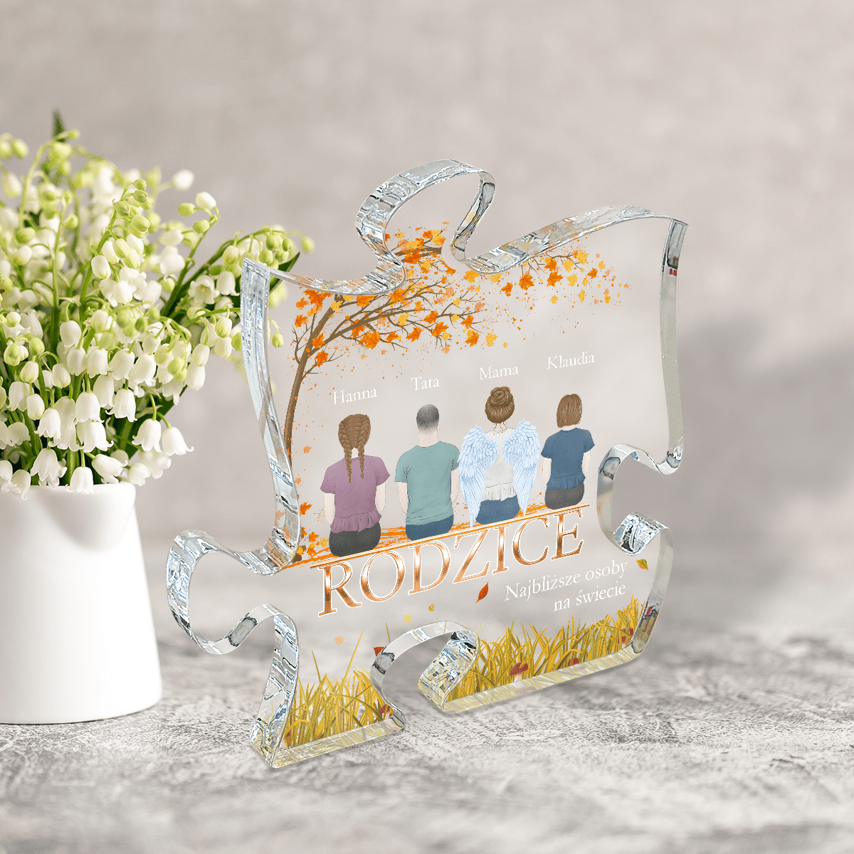 Najbliższe osoby Clipart - Druk na szkle - puzzel, spersonalizowany prezent dla rodziców - Adamell.pl