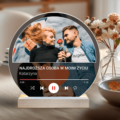 Najdroższa osoba w moim życiu - Druk na szkle, spersonalizowany prezent dla niej - Adamell.pl