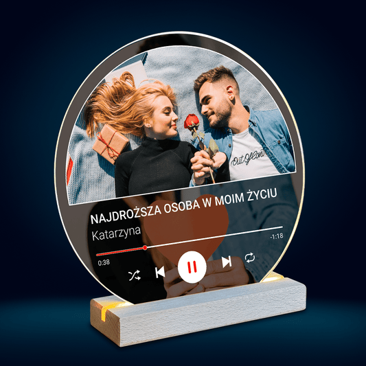 Najdroższa osoba w moim życiu - Druk na szkle, spersonalizowany prezent dla niej - Adamell.pl