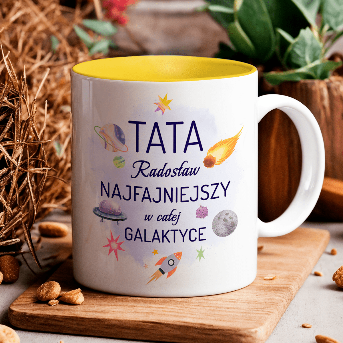 Najfajniejszy tata w całej galaktyce - 1x Kubek z nadrukiem, spersonalizowany prezent dla taty - Adamell.pl