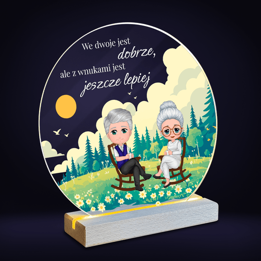 Najlepiej z wnukami - Druk na szkle, spersonalizowany prezent dla dziadków - Adamell.pl