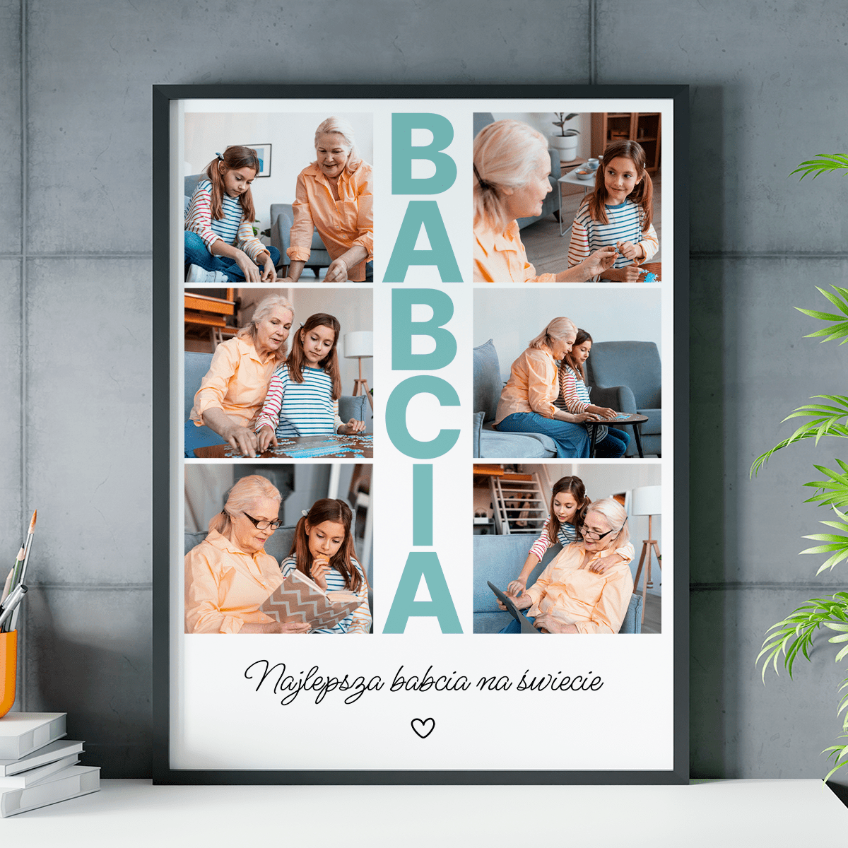 Najlepsza babcia na świecie - plakat, spersonalizowany prezent dla babci - Adamell.pl