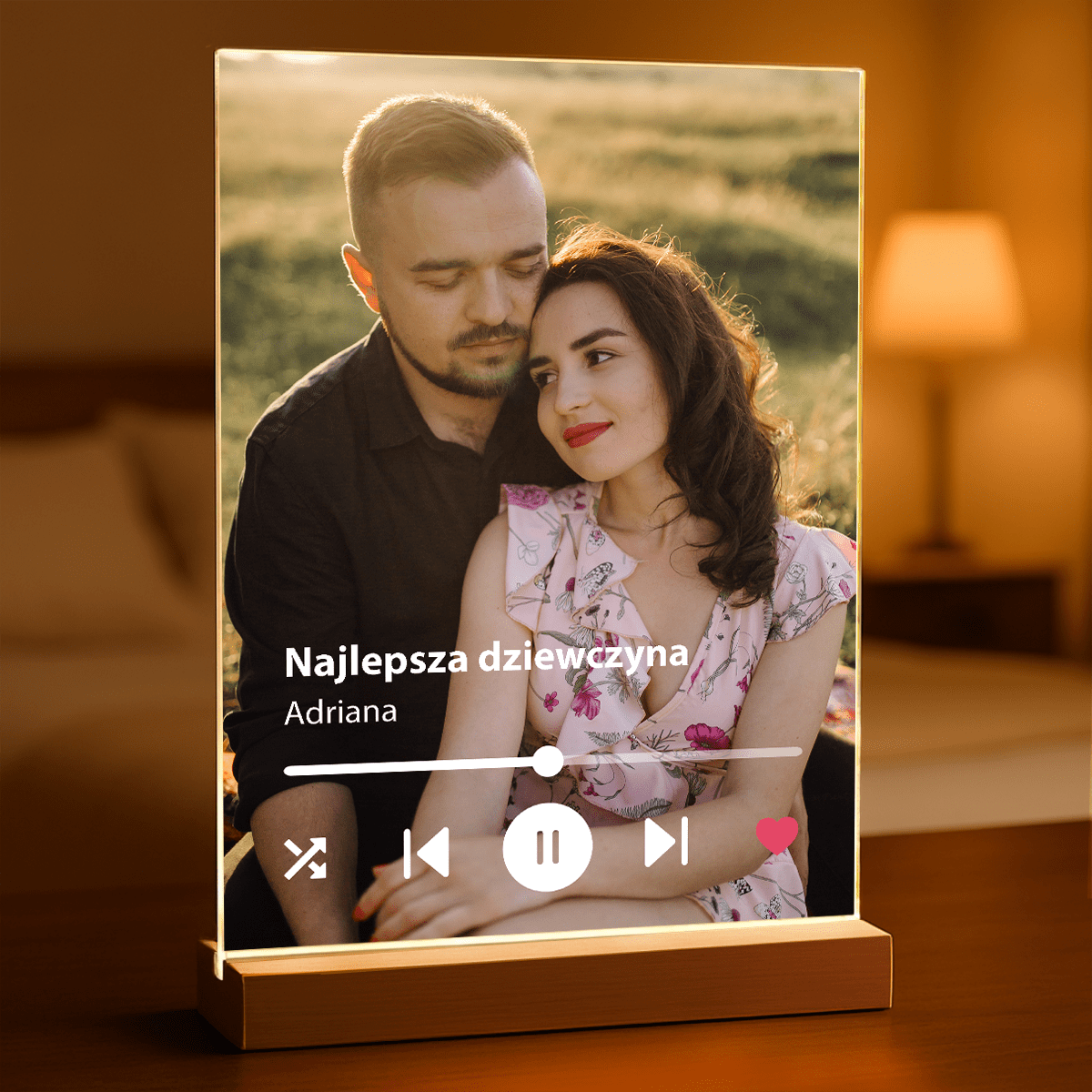 Najlepsza dziewczyna - Druk na szkle, spersonalizowany prezent dla dziewczyny - Adamell.pl