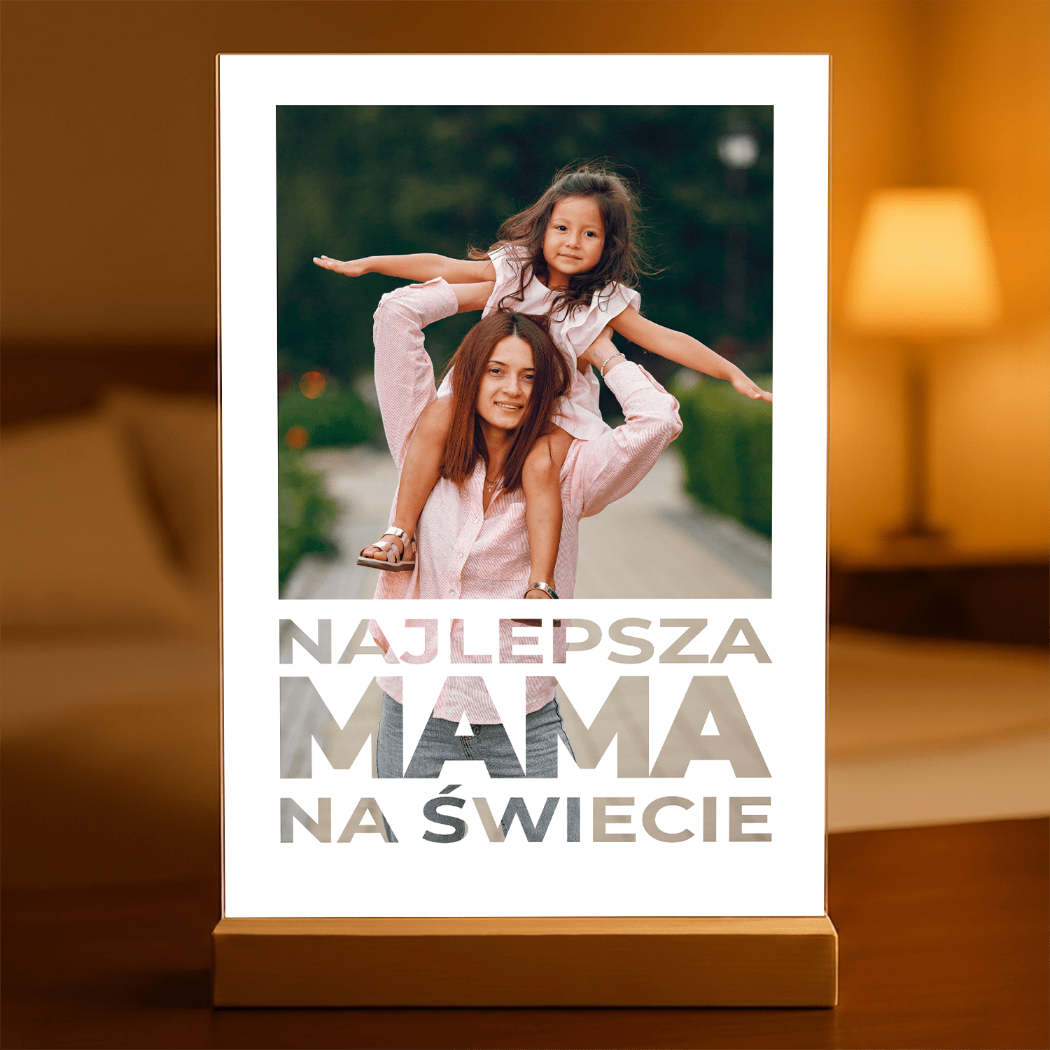 Najlepsza mama na świecie + zdjęcie - Druk na szkle, spersonalizowany prezent dla mamy - Adamell.pl