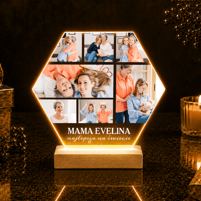 Najlepsza mama na tym świecie - Druk na szkle, spersonalizowany prezent dla mamy - Adamell.pl