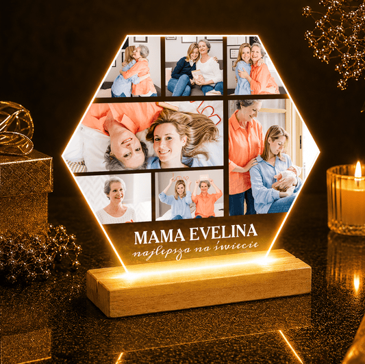 Najlepsza mama na tym świecie - Druk na szkle, spersonalizowany prezent dla mamy - Adamell.pl