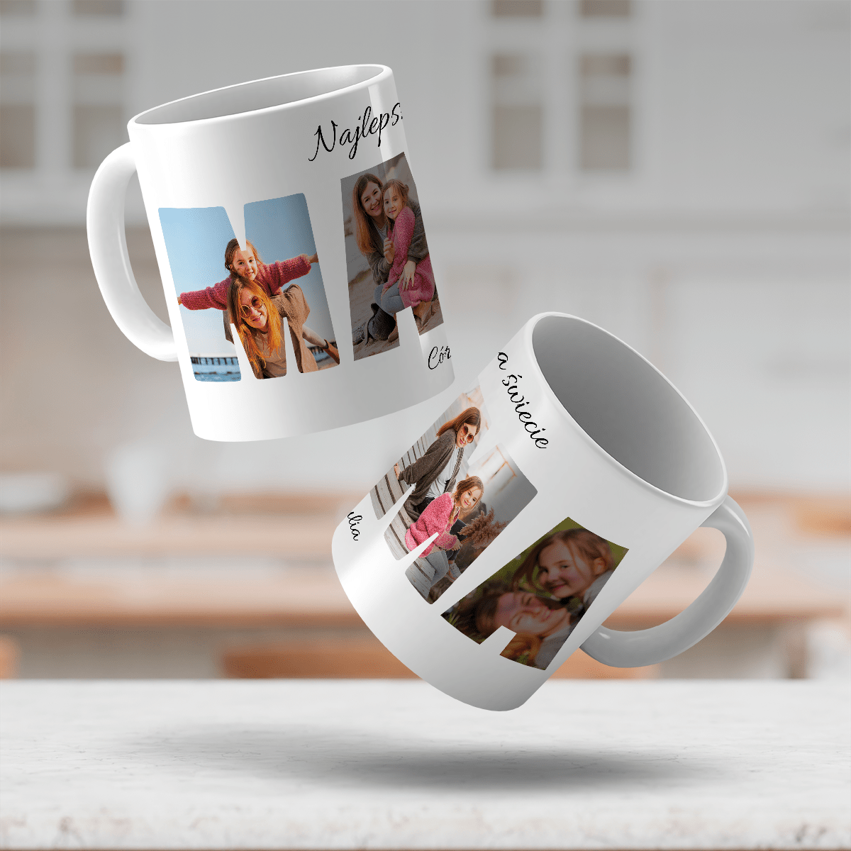 Najlepsza na świecie - 1x Kubek z nadrukiem, spersonalizowany prezent dla mamy - Adamell.pl